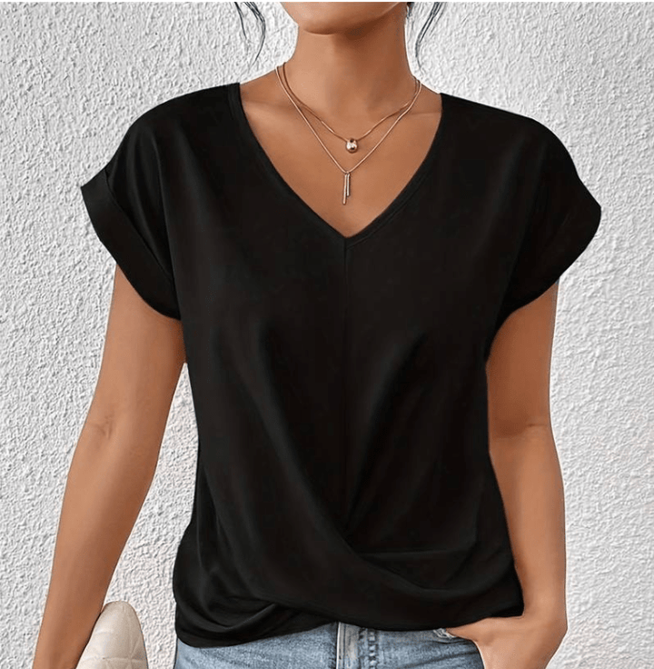 Women's Twist Front V-Neck Top