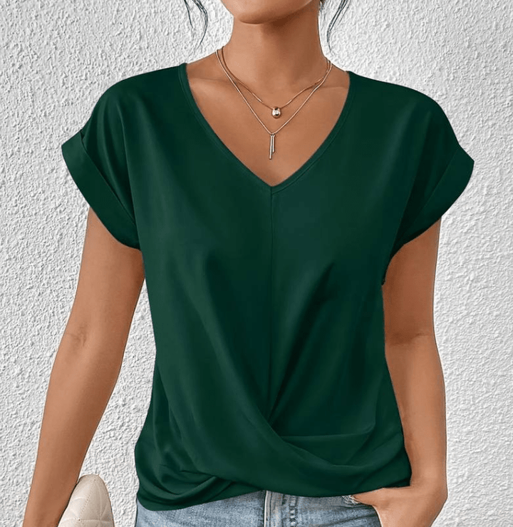 Women's Twist Front V-Neck Top