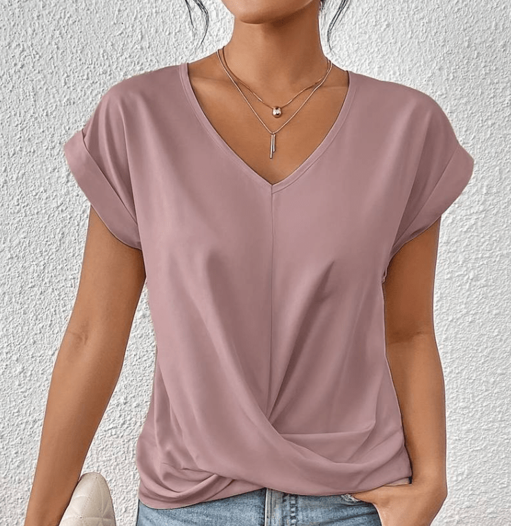 Women's Twist Front V-Neck Top