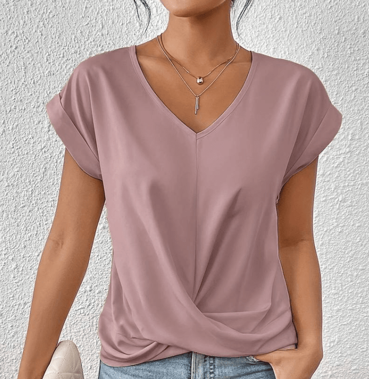 Women's Twist Front V-Neck Top