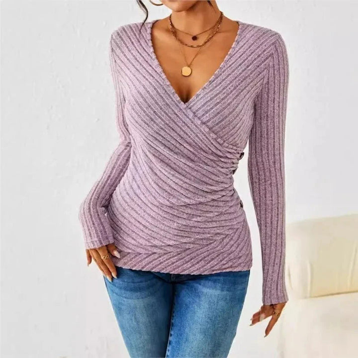 Women's Wrap Long Sleeve Top