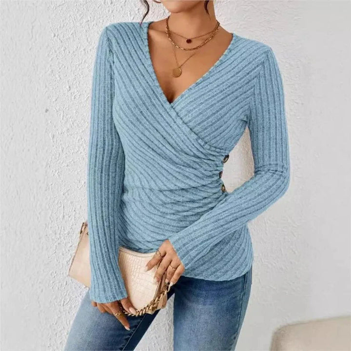 Women's Wrap Long Sleeve Top